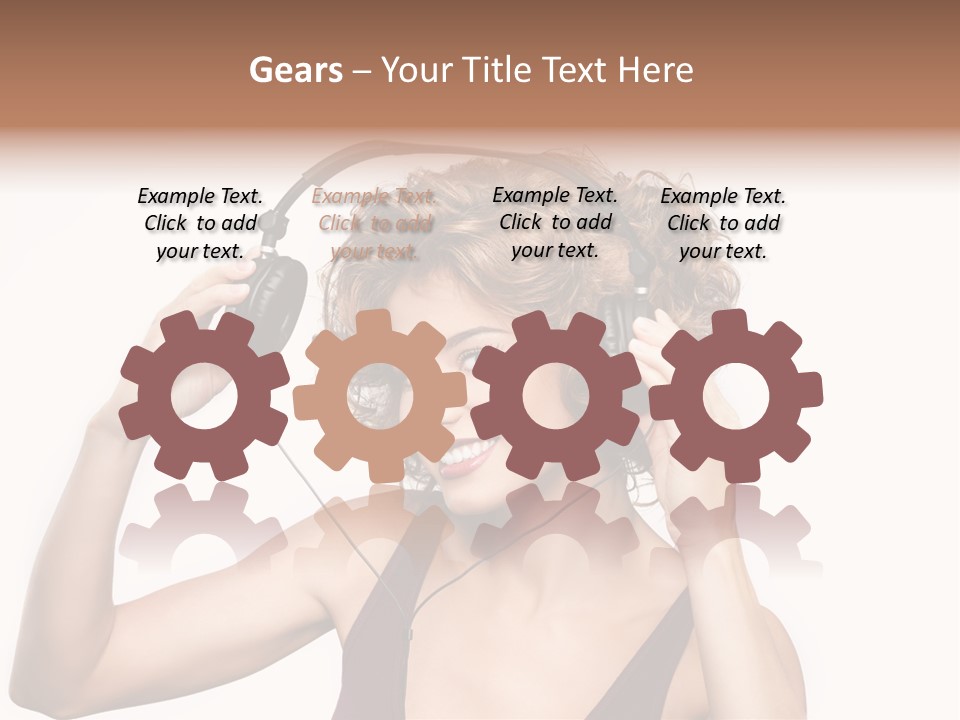 Girl Party Space PowerPoint Template