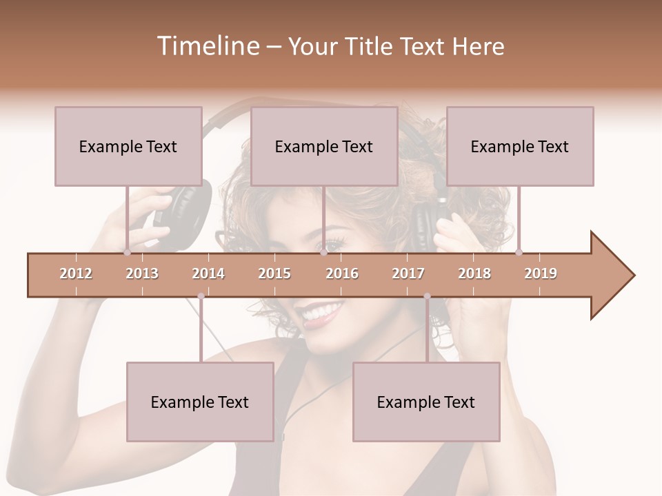 Girl Party Space PowerPoint Template