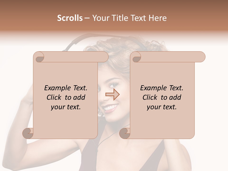 Girl Party Space PowerPoint Template