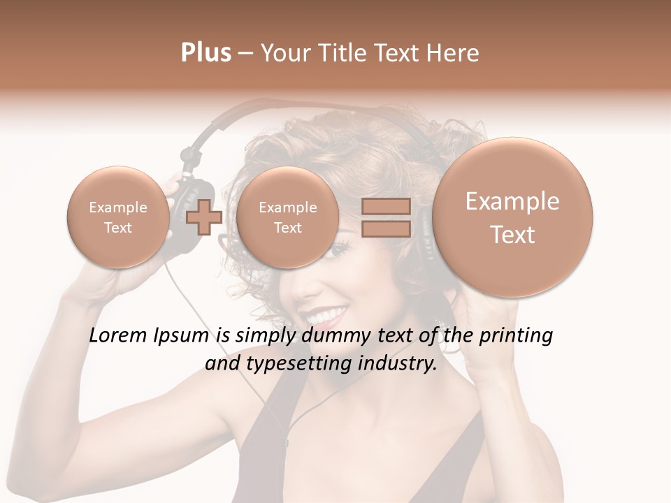 Girl Party Space PowerPoint Template