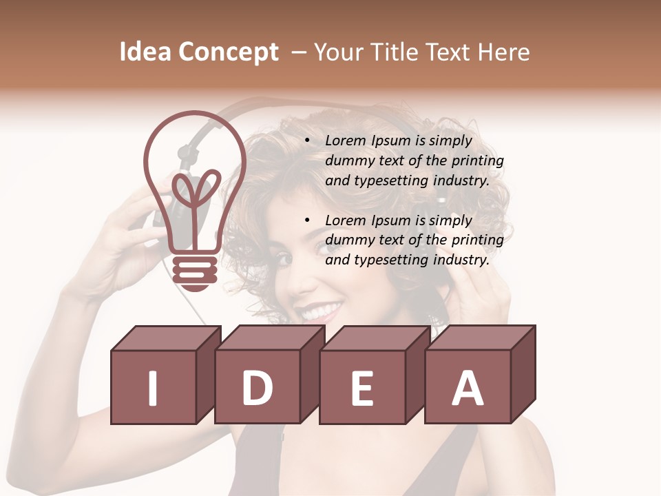 Girl Party Space PowerPoint Template