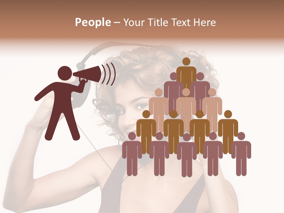 Girl Party Space PowerPoint Template