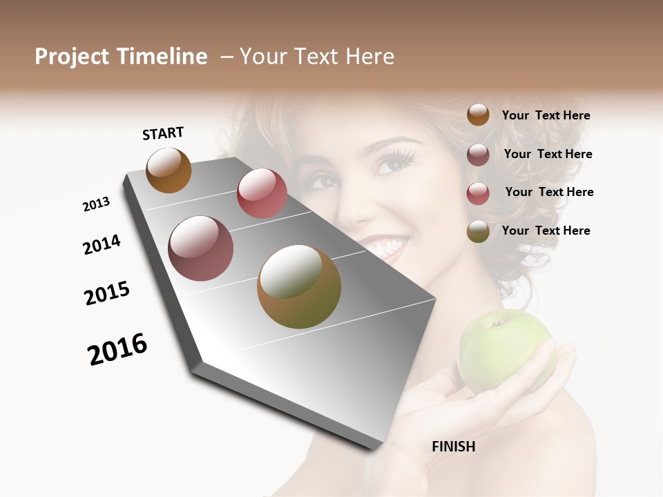 Young Youth Isolated PowerPoint Template