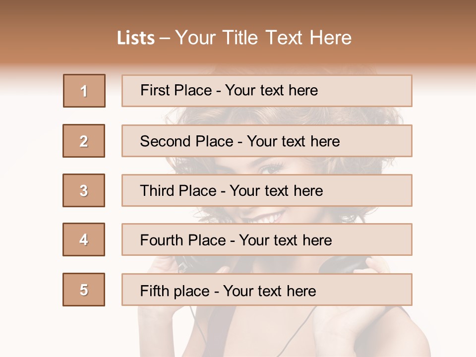 Romantic Headphone  PowerPoint Template