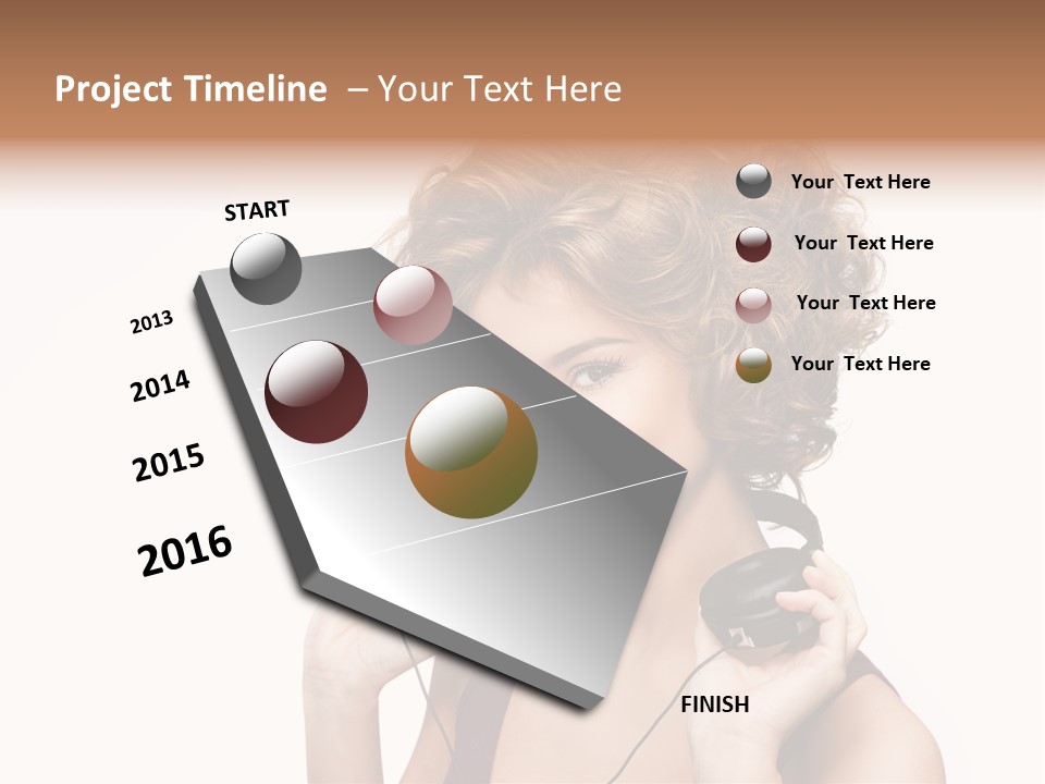 Romantic Headphone  PowerPoint Template