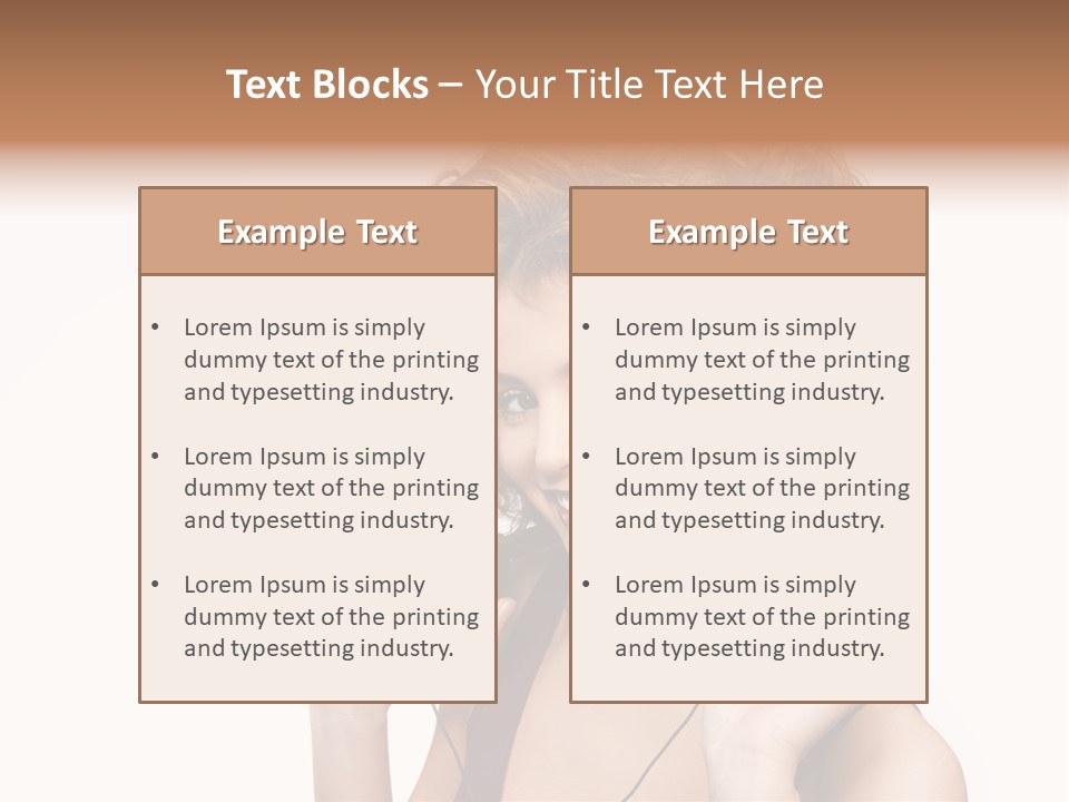 Romantic Headphone  PowerPoint Template