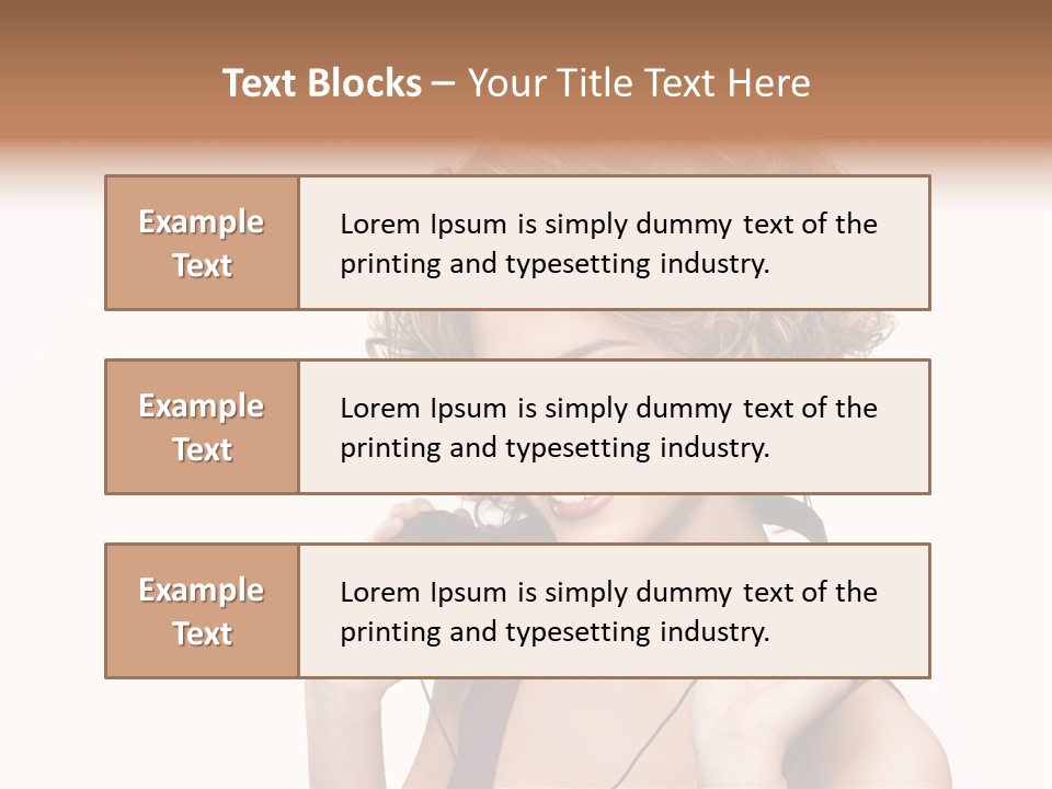 Romantic Headphone  PowerPoint Template