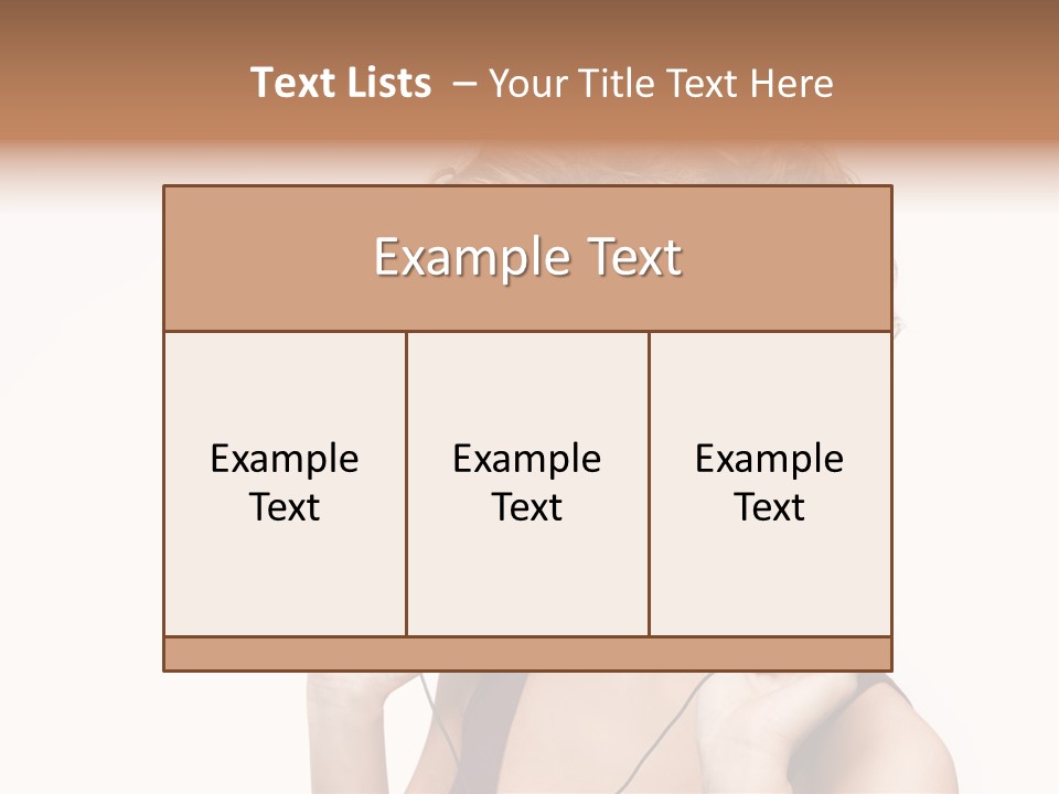 Romantic Headphone  PowerPoint Template