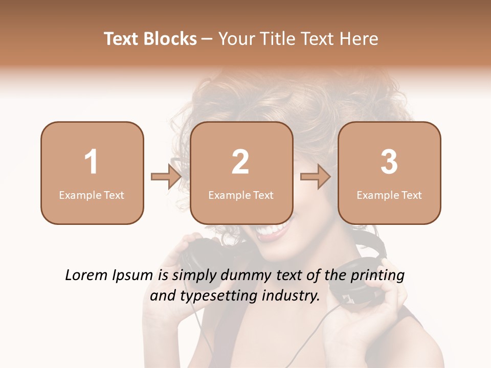 Romantic Headphone  PowerPoint Template