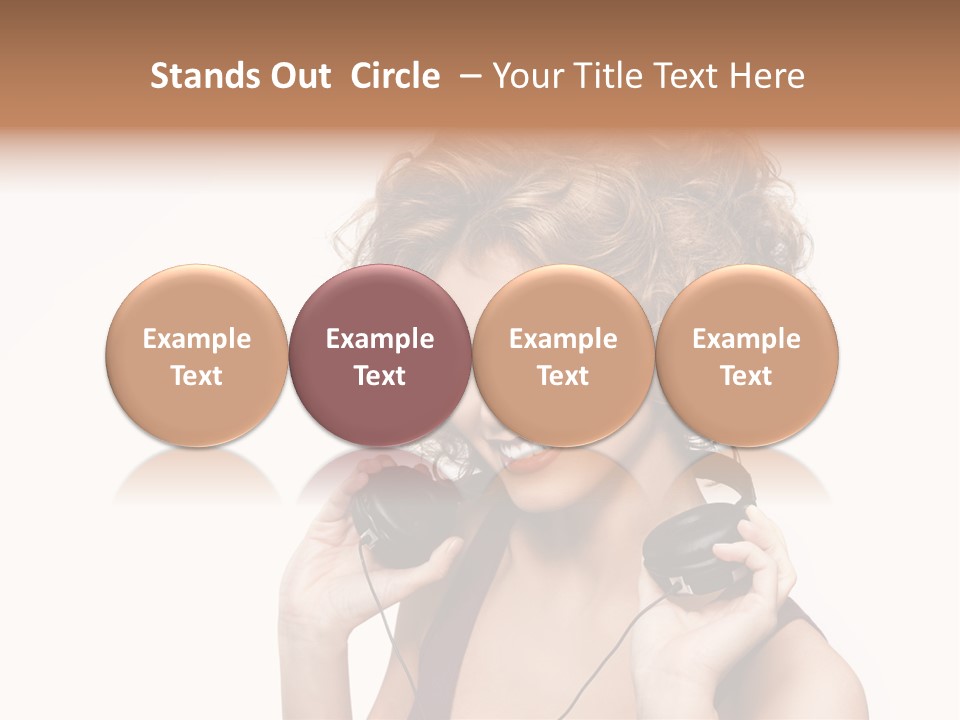 Romantic Headphone  PowerPoint Template