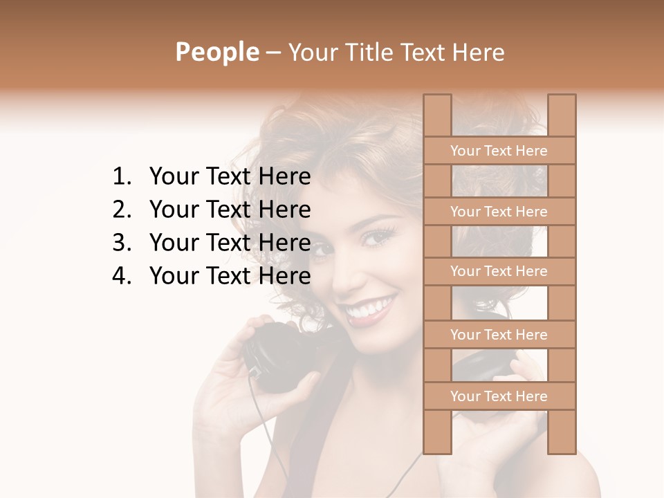 Romantic Headphone  PowerPoint Template