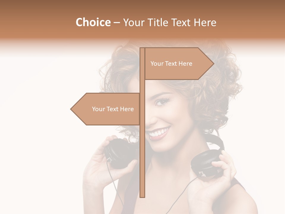 Romantic Headphone  PowerPoint Template