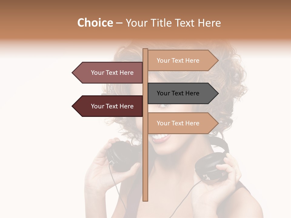 Romantic Headphone  PowerPoint Template