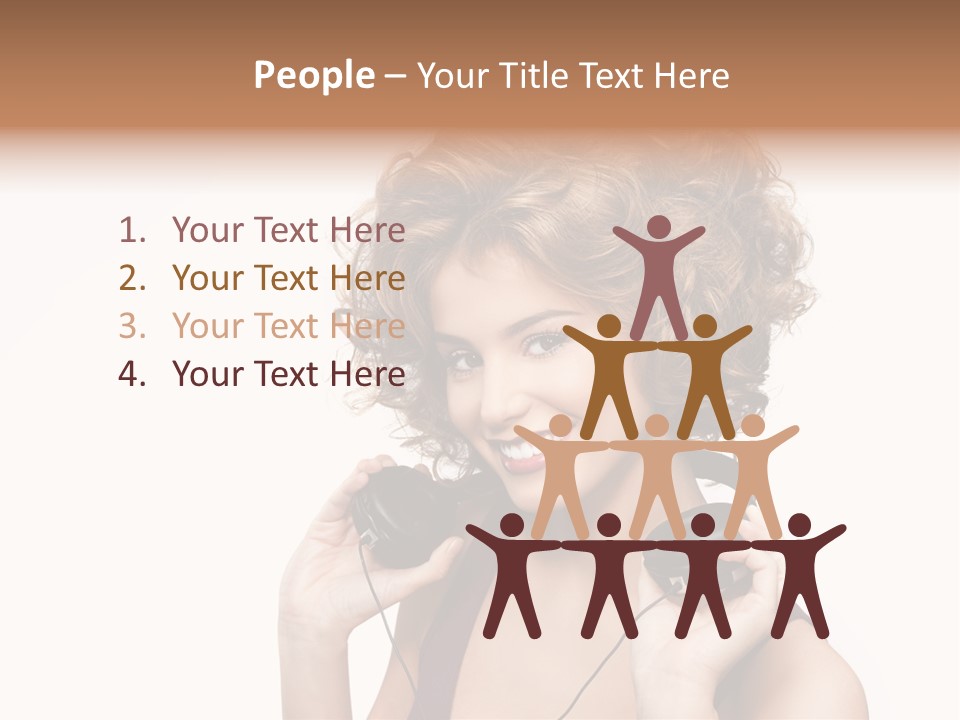 Romantic Headphone  PowerPoint Template