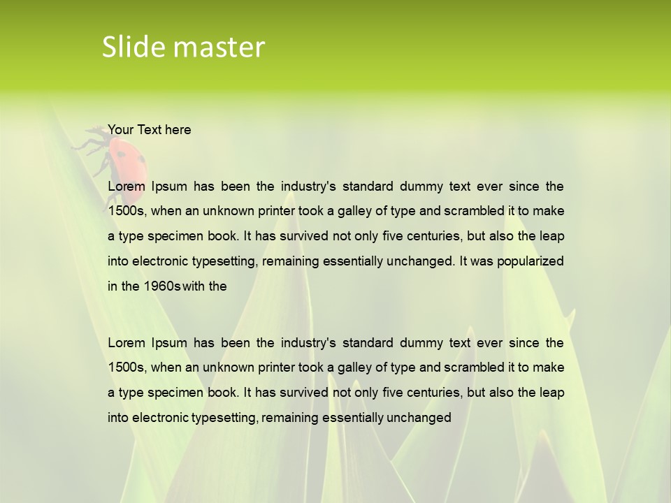 Garden Fresh Lawn PowerPoint Template