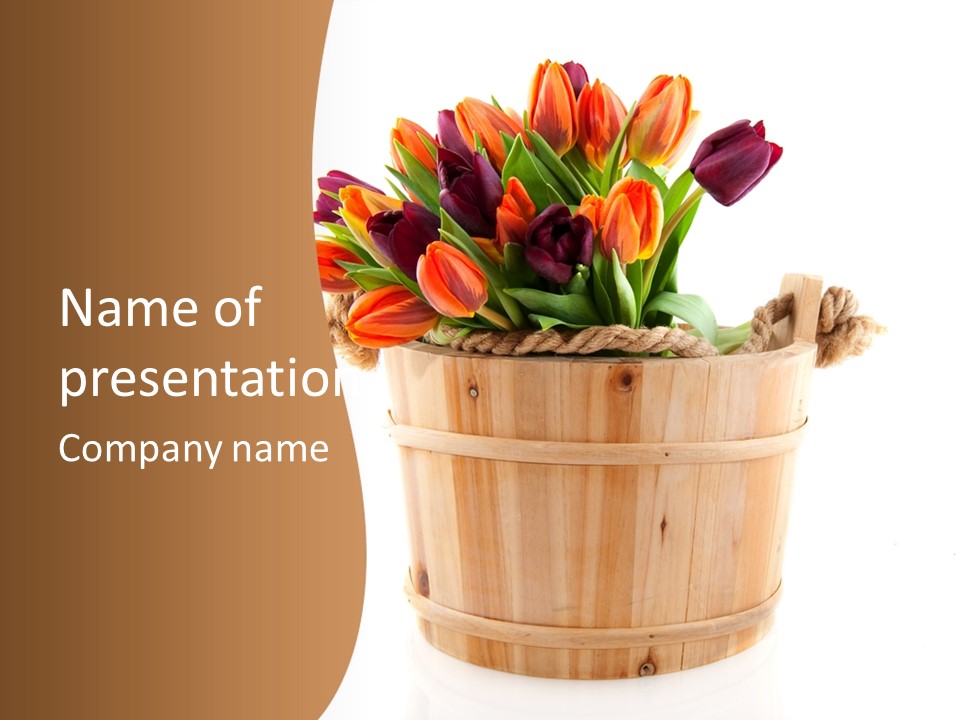 Orange Sauna Bucket PowerPoint Template