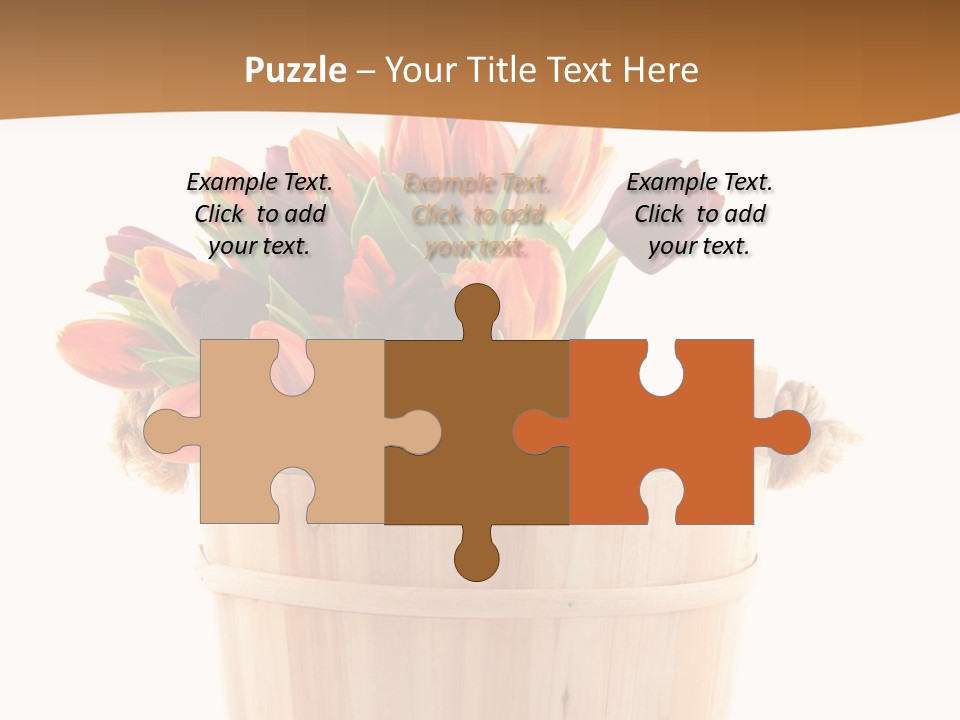 Orange Sauna Bucket PowerPoint Template