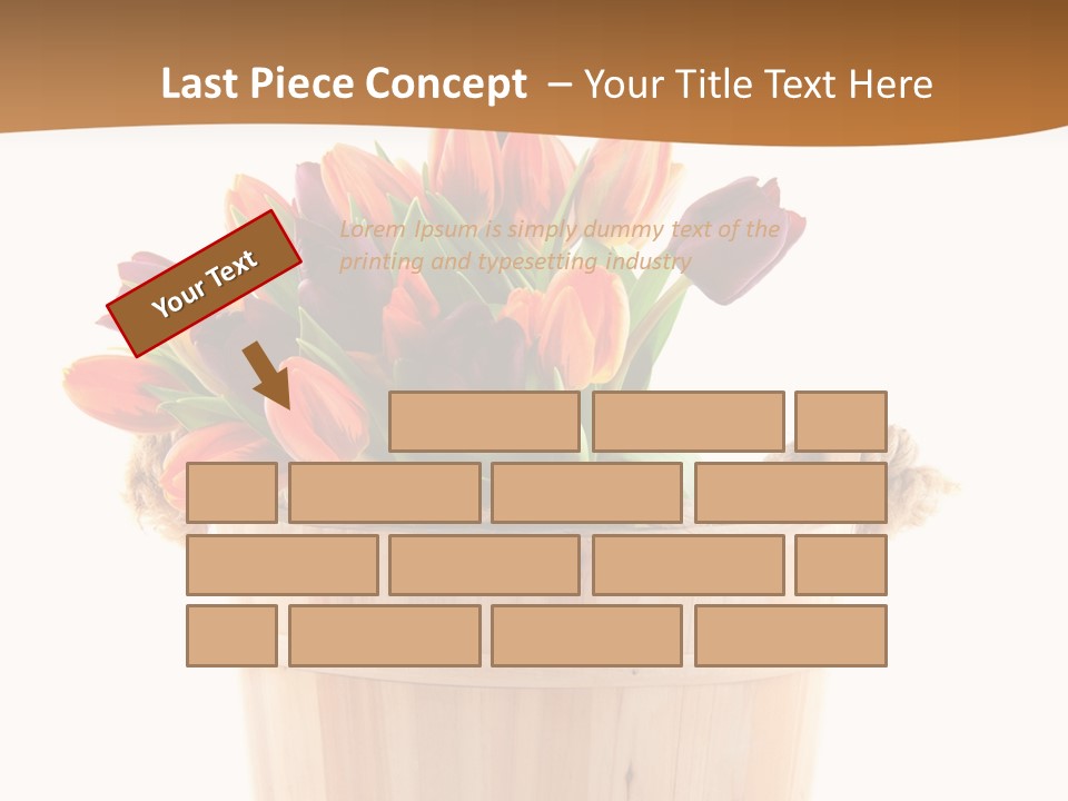 Orange Sauna Bucket PowerPoint Template