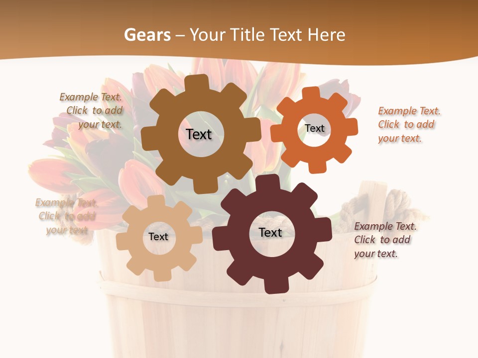 Orange Sauna Bucket PowerPoint Template