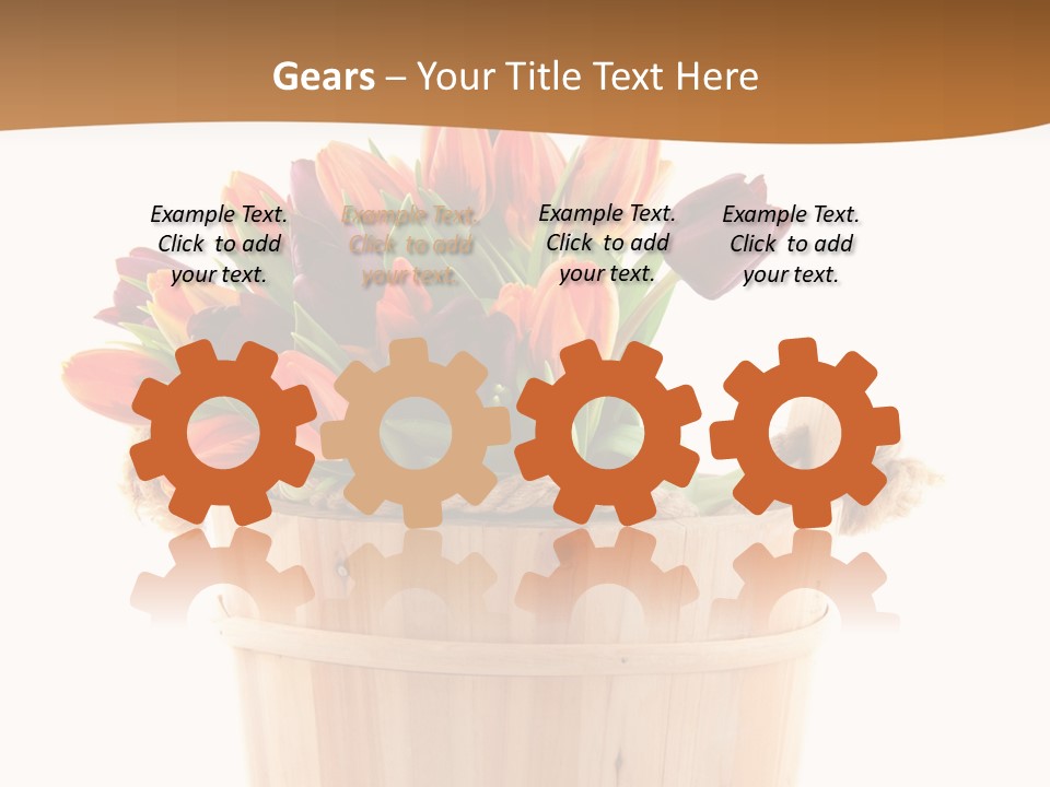 Orange Sauna Bucket PowerPoint Template