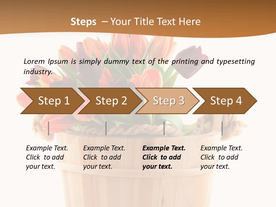Orange Sauna Bucket PowerPoint Template