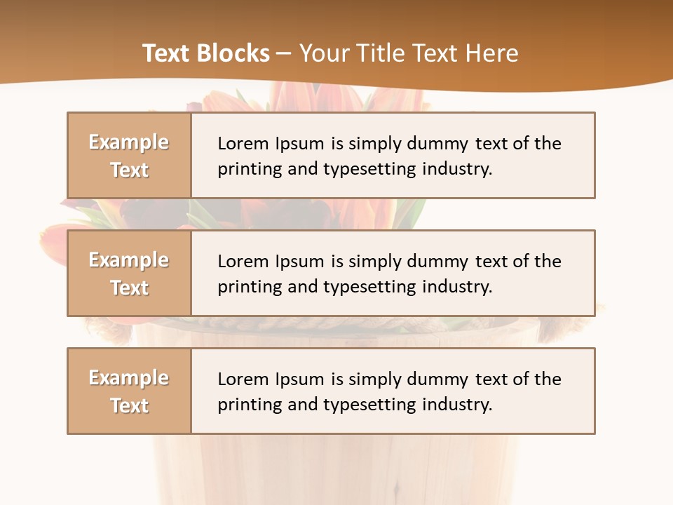 Orange Sauna Bucket PowerPoint Template