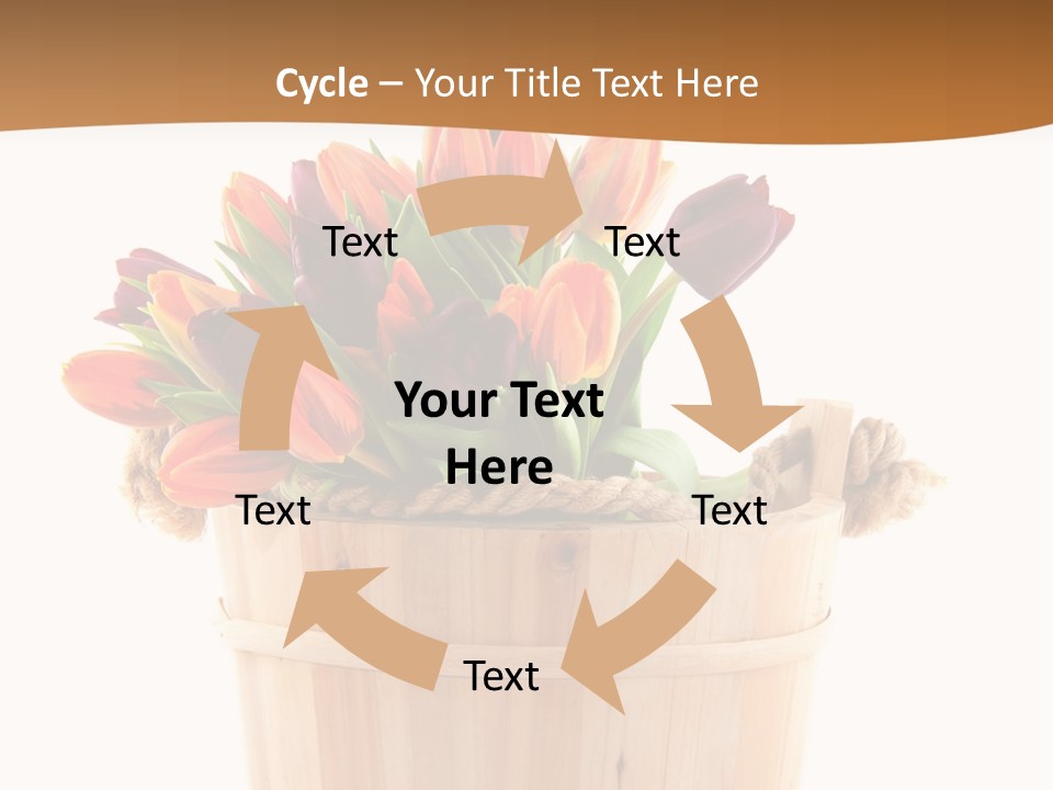 Orange Sauna Bucket PowerPoint Template