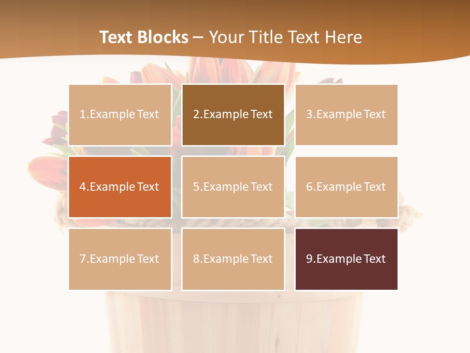 Orange Sauna Bucket PowerPoint Template