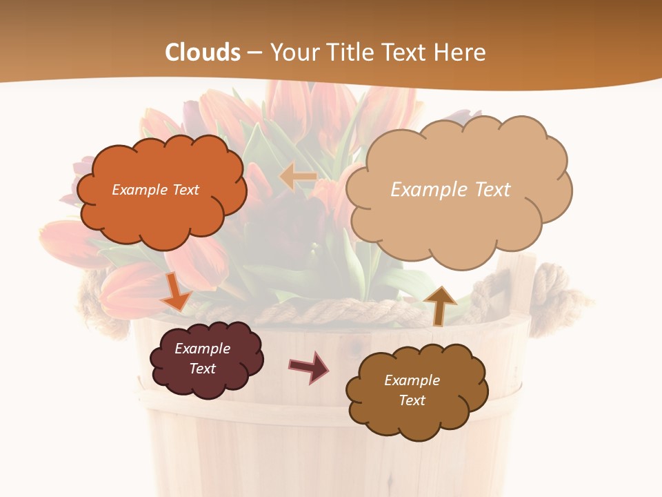 Orange Sauna Bucket PowerPoint Template