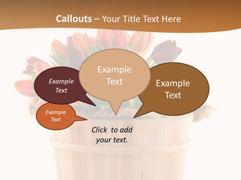 Orange Sauna Bucket PowerPoint Template