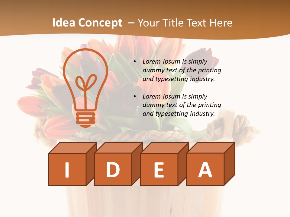 Orange Sauna Bucket PowerPoint Template