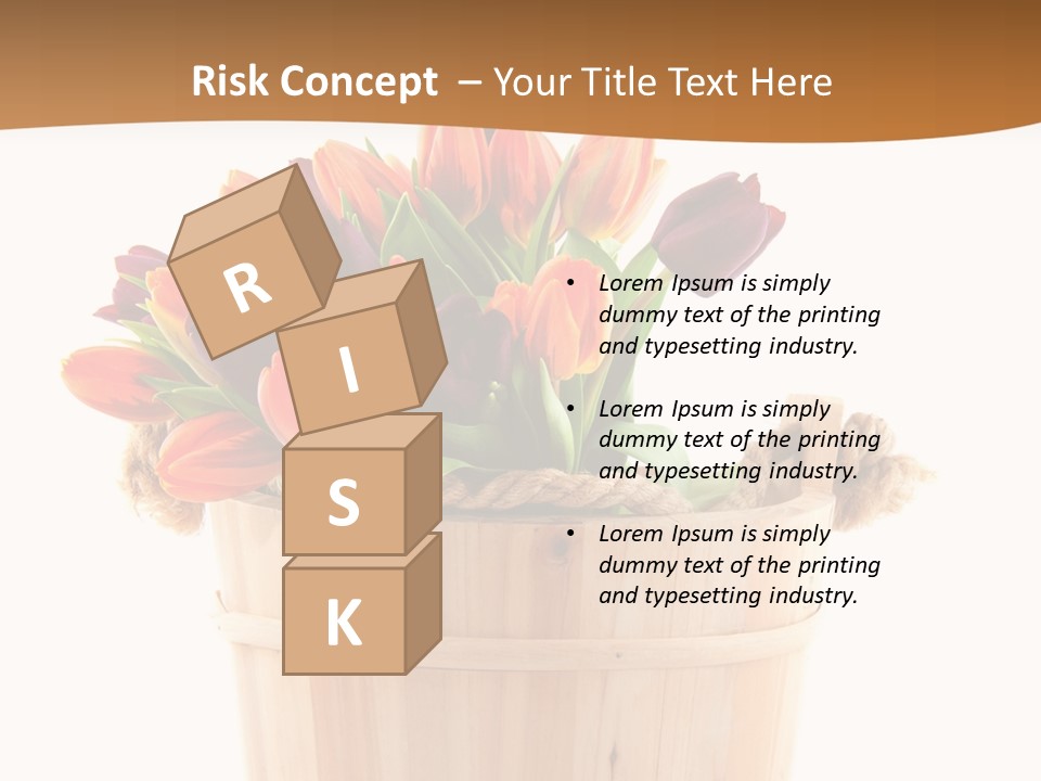 Orange Sauna Bucket PowerPoint Template