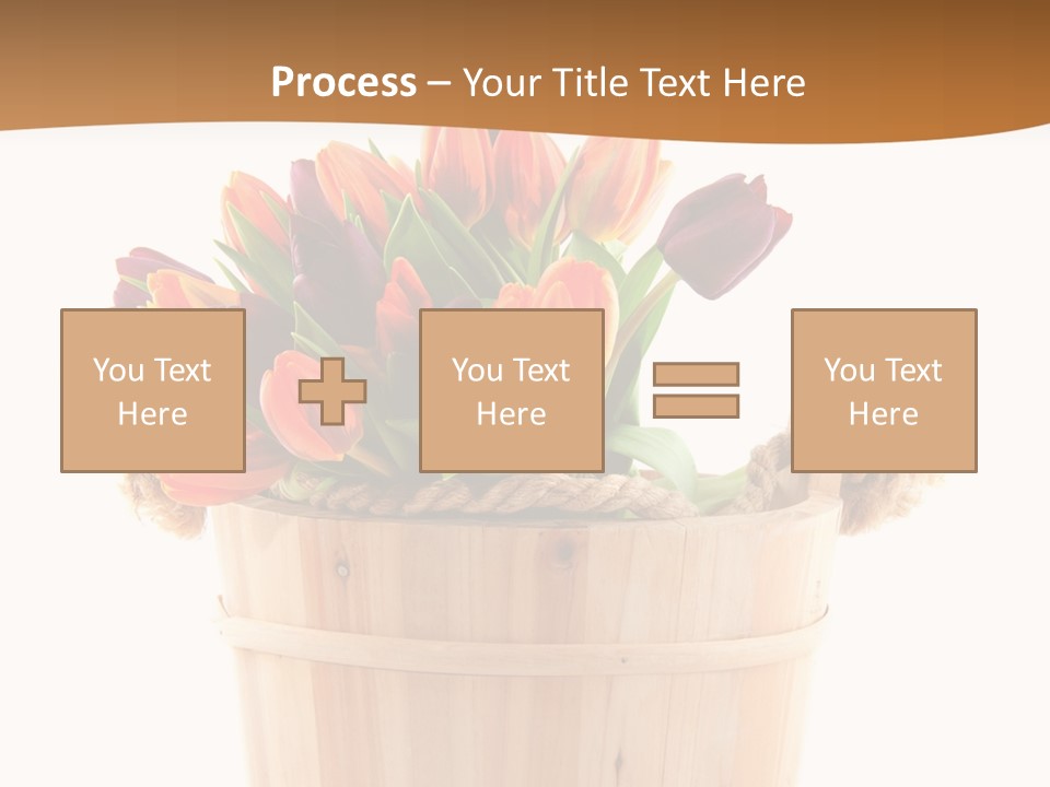 Orange Sauna Bucket PowerPoint Template