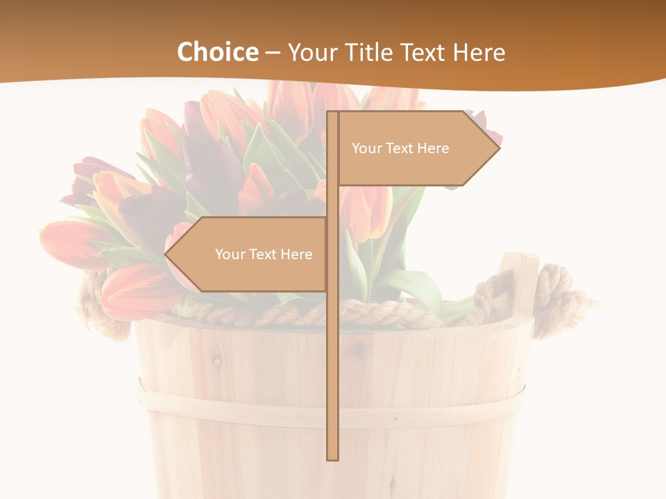 Orange Sauna Bucket PowerPoint Template