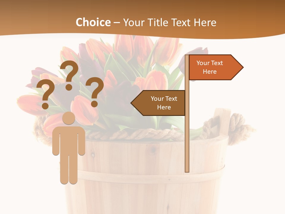 Orange Sauna Bucket PowerPoint Template