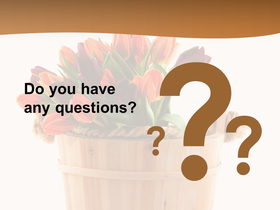 Orange Sauna Bucket PowerPoint Template