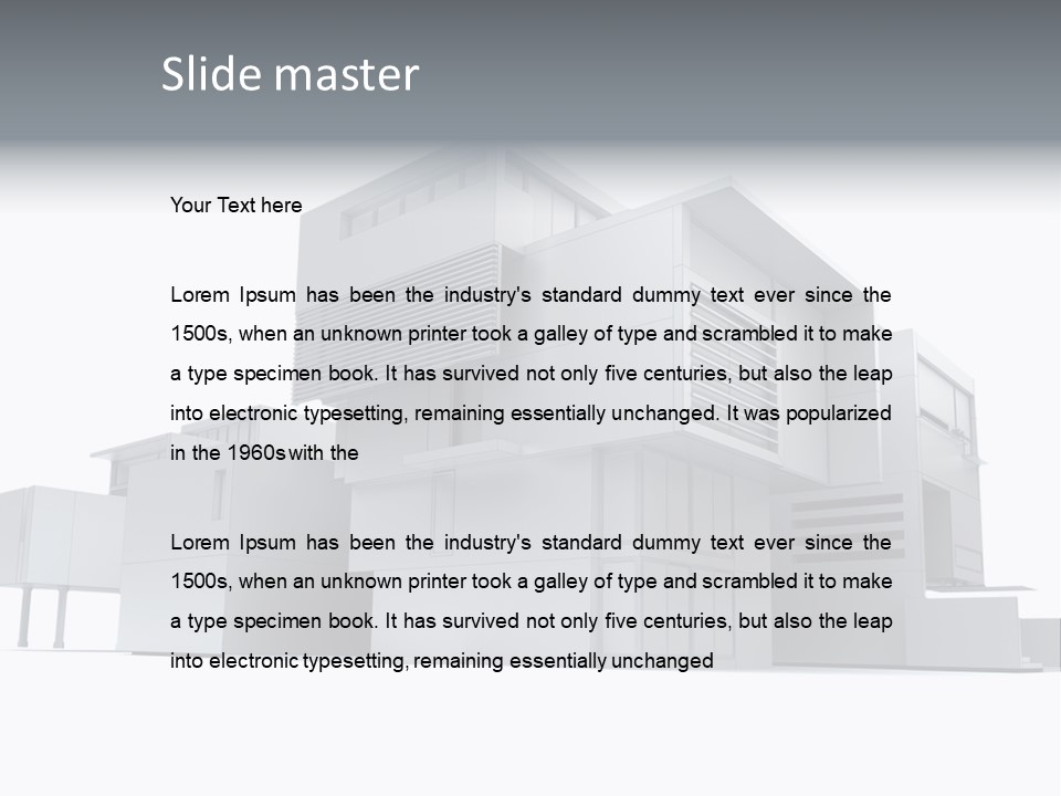 Housing Project Architecture House PowerPoint Template