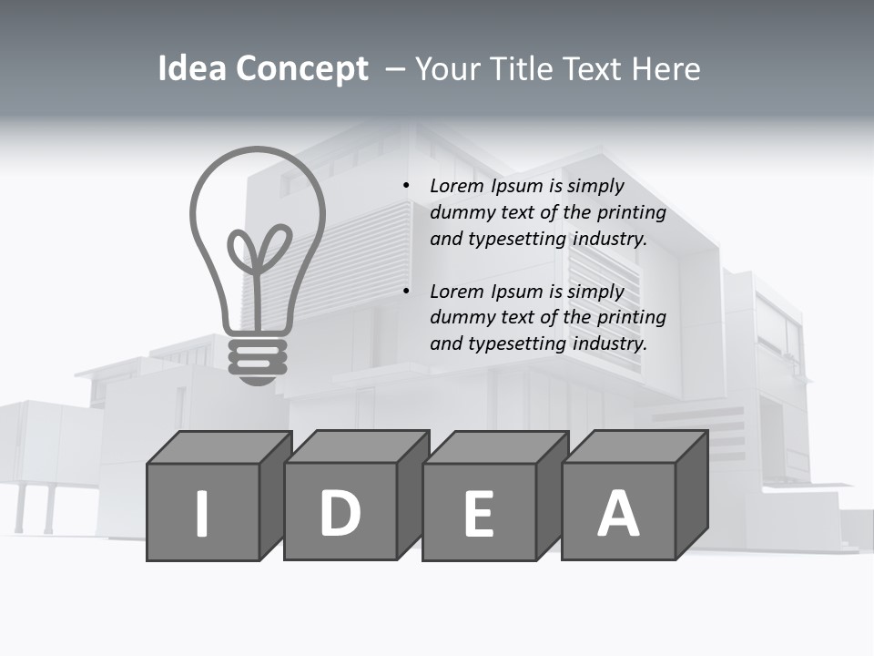 Housing Project Architecture House PowerPoint Template