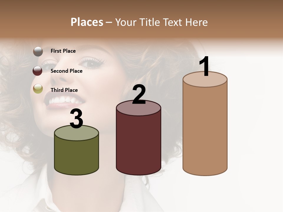 Young Hair Smile PowerPoint Template