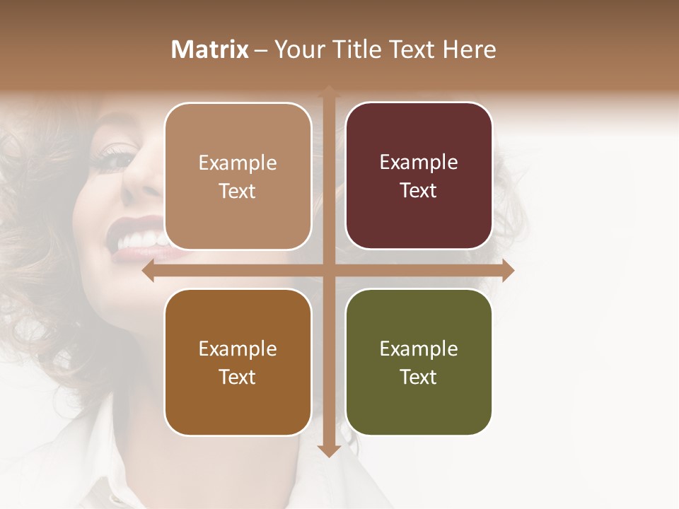 Young Hair Smile PowerPoint Template