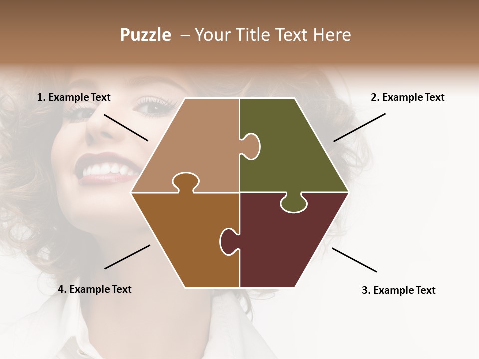 Young Hair Smile PowerPoint Template