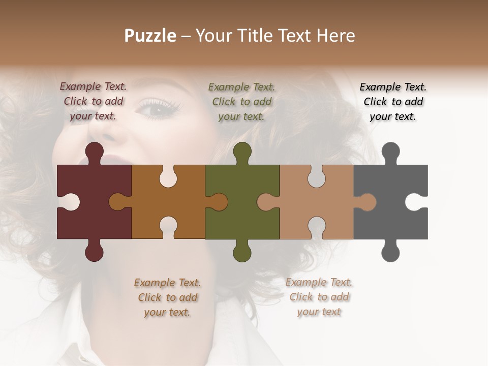 Young Hair Smile PowerPoint Template