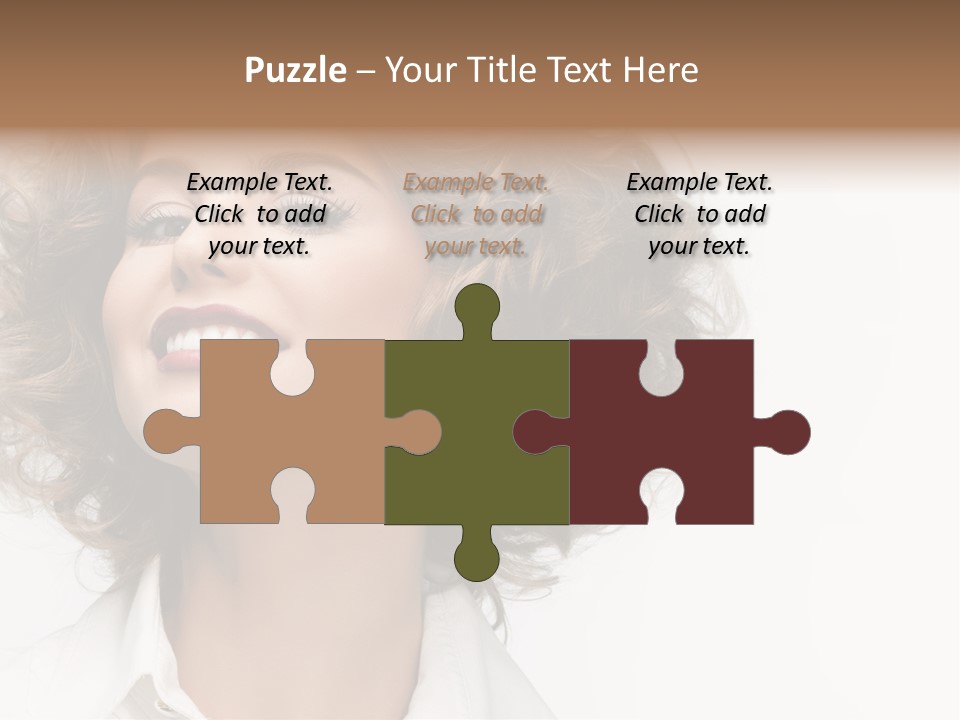 Young Hair Smile PowerPoint Template