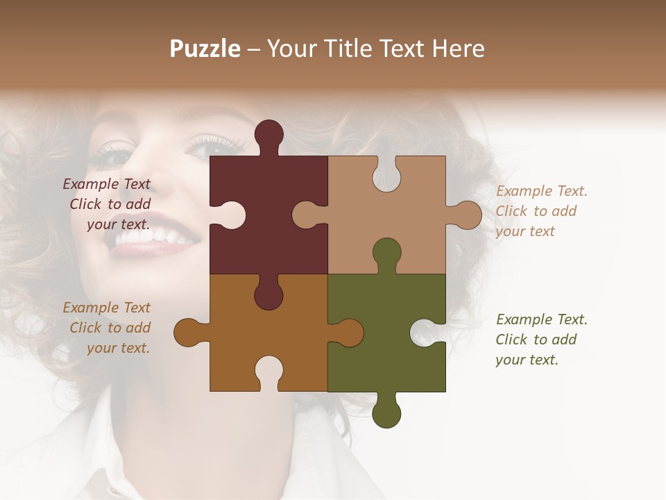 Young Hair Smile PowerPoint Template