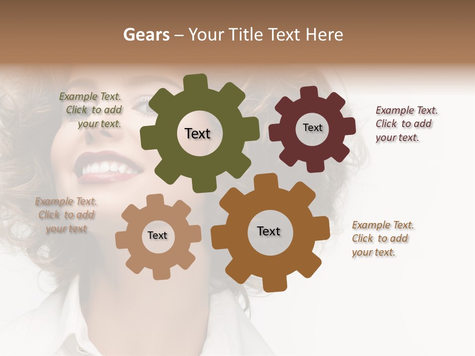 Young Hair Smile PowerPoint Template