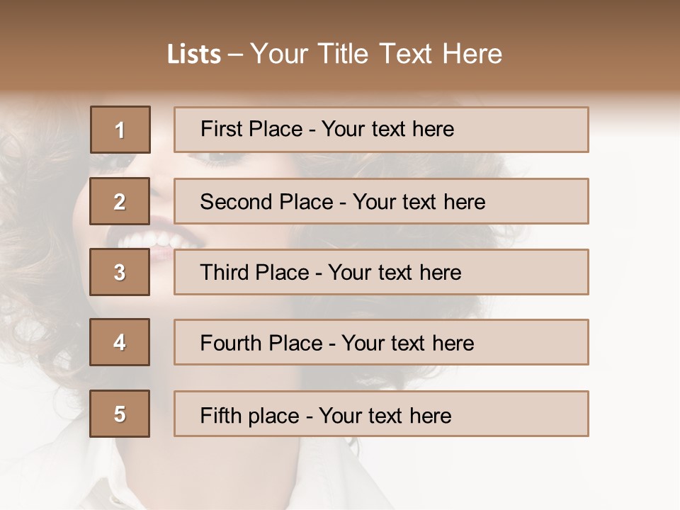 Young Hair Smile PowerPoint Template