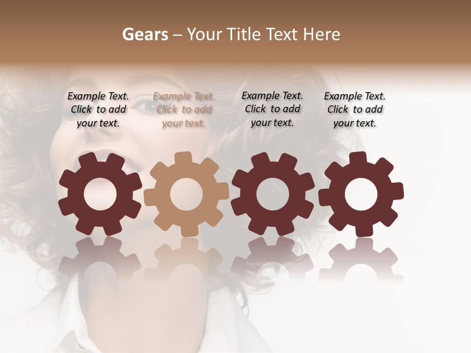 Young Hair Smile PowerPoint Template