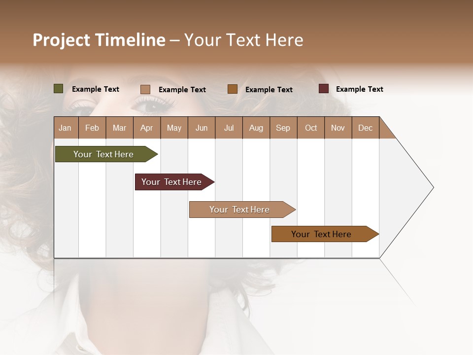 Young Hair Smile PowerPoint Template