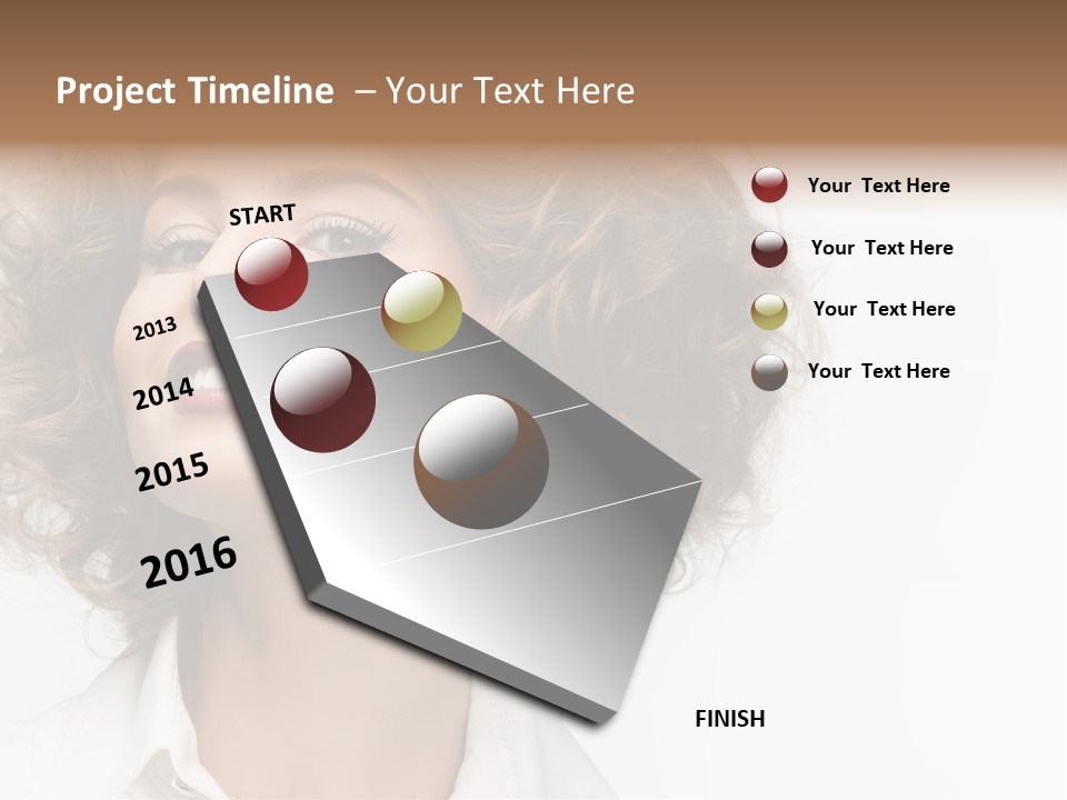 Young Hair Smile PowerPoint Template