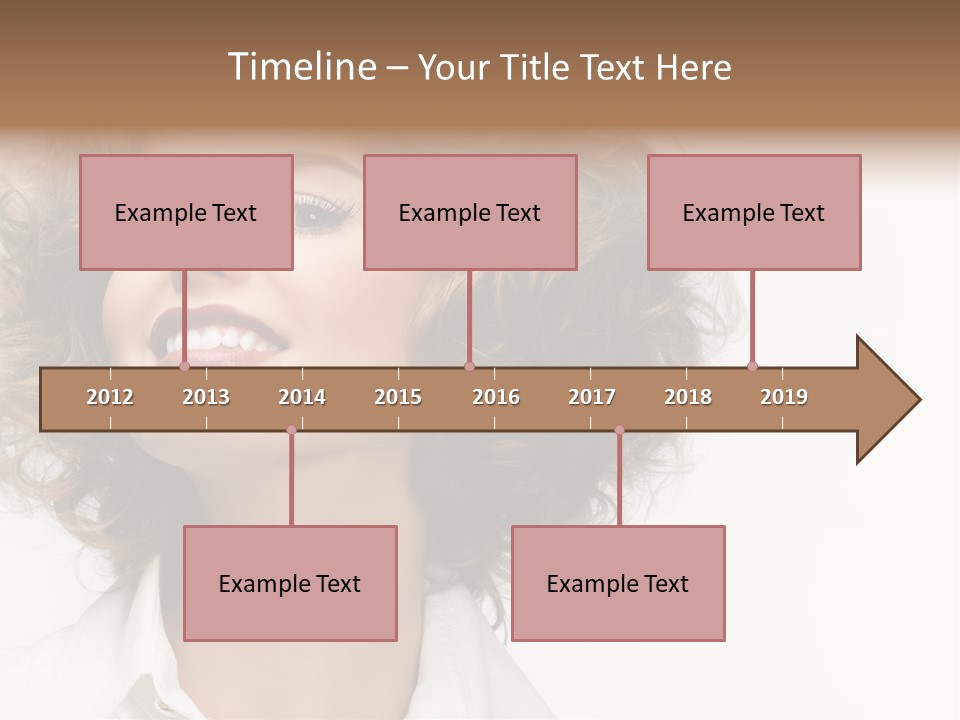 Young Hair Smile PowerPoint Template